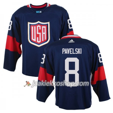 USA Team Pelipaita Joe Pavelski 8 2016 World Cup Sininen Premier Paita